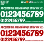 Mexico World Cup 1994 Font Vector – Legendary Green Eagle Masterpiece