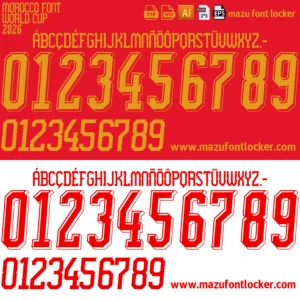 Morocco World Cup 2026 Font Vector – Epic Atlas Lions Majestic Masterpiece