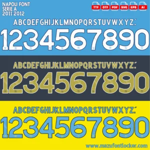 Napoli 2011-2012 Font Vector – Stunning Partenopei Legacy Typeface