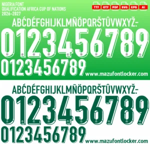 Nigeria 2026-2027 Font Vector – Epic Super Eagles Soaring Masterpiece