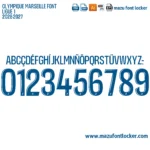 Olympique Marseille 2026-2027 Font Vector – Epic OM Legendary Masterpiece