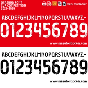 Osasuna 2025-2026 Font Vector – Epic Rojillos Masterpiece