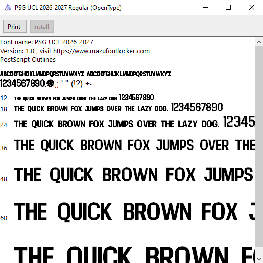 PSG UCL 2026-2027 Font Vector – Ultimate Paris Glory Masterpiece