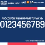 PSG UCL 2026-2027 Font Vector – Ultimate Paris Glory Masterpiece