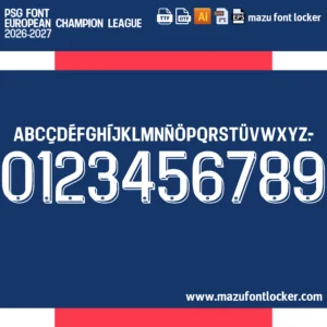 PSG UCL 2026-2027 Font Vector – Ultimate Paris Glory Masterpiece