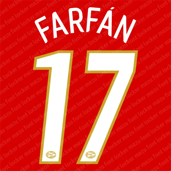 PSV Eindhoven 2006-2007 Font Vector – Stunning Rood-Witten Legendary Masterpiece