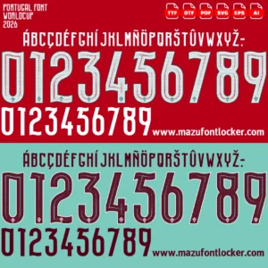 Portugal World Cup 2026 Font Vector – Glorious Unstoppable Seleção Masterpiece