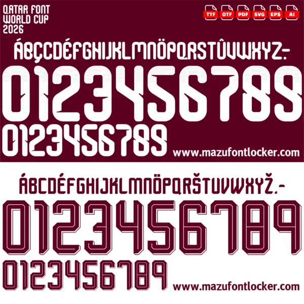 Qatar World Cup 2026 Font Vector – Amazing Premium Al Thumama Masterpiece