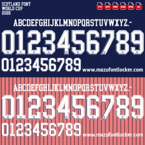 Scotland World Cup 2026 Font Vector – Fierce Brave Scots Masterpiece