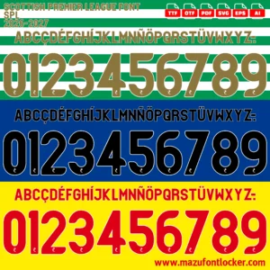 Scottish Premier League 2026-2027 Font Vector – Legendary SPFL Old Firm Icon