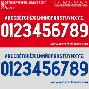 Scottish Premier League 2026-2027 Font