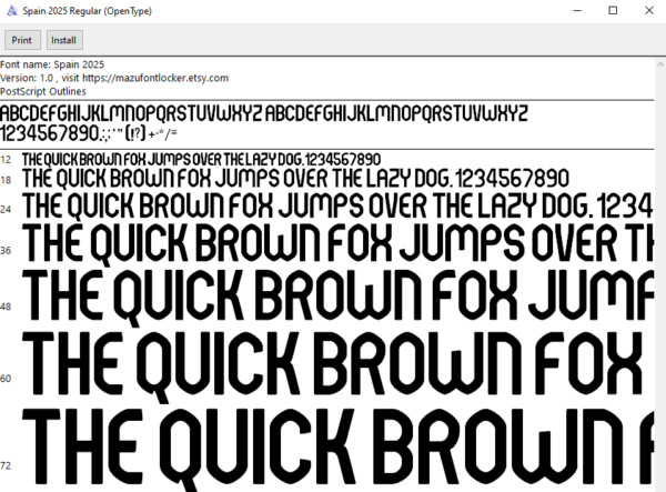 Spain 2025 Font Vector – Stunning La Furia Roja Power Font