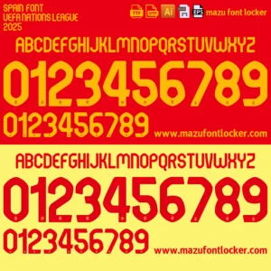 Spain 2025 Font Vector – Stunning La Furia Roja Power Font