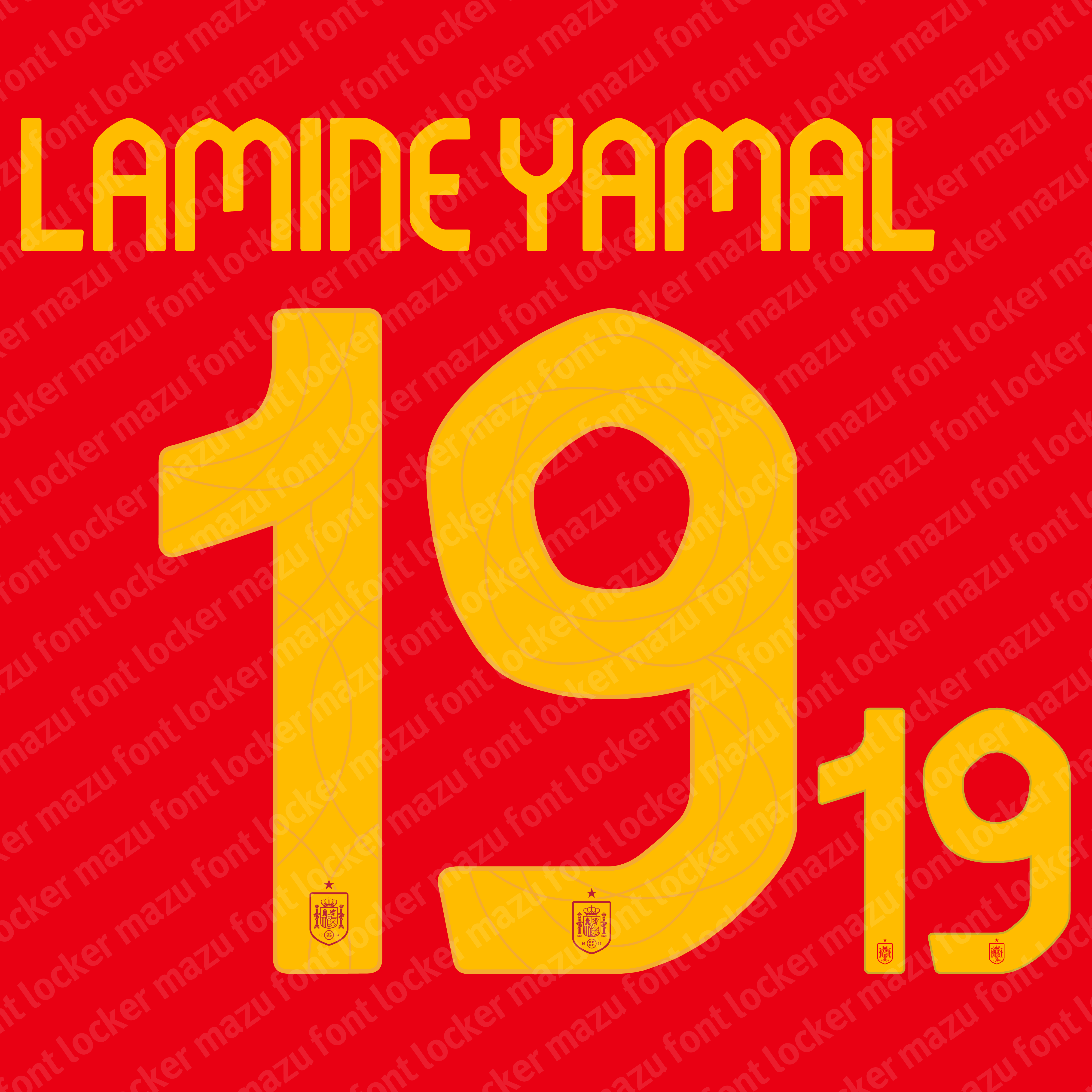 Spain 2025 Font Vector