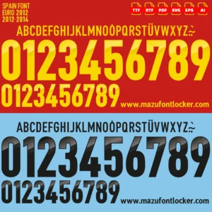 Spain Euro 2012 Font Vector – Legendary La Roja Masterpiece