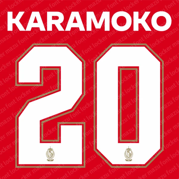Standard Liege 2026-2027 Font Vector – Epic Rouches Red Masterpiece