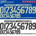 Thailand 2024 Font Vector – Epic War Elephants Triumphant Glory