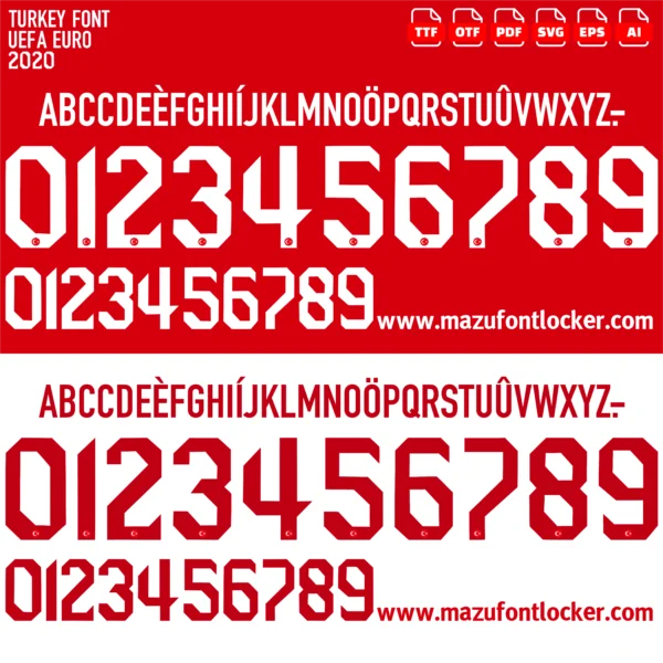 Turkey Euro 2020 Font Vector – Epic Ay-Yıldızlılar Masterpiece