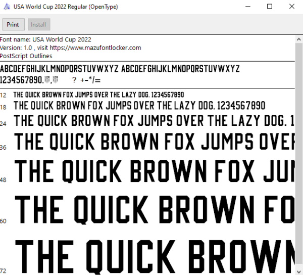 USA World Cup 2022 Font Vector – Epic Patriotic Masterpiece