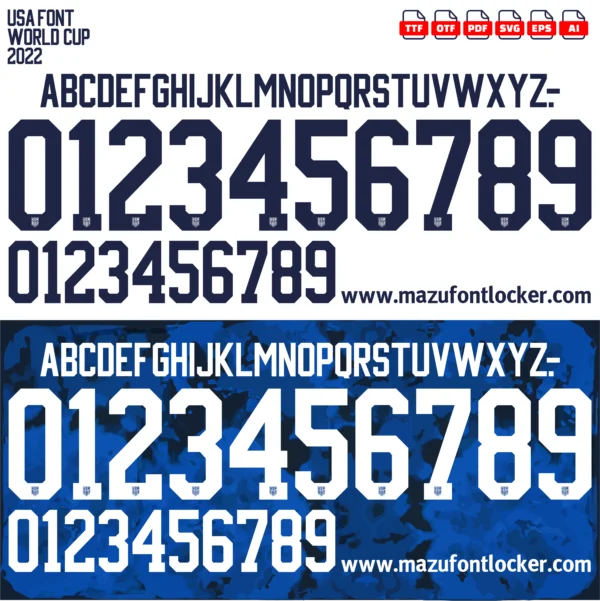 USA World Cup 2022 Font Vector – Epic Patriotic Masterpiece