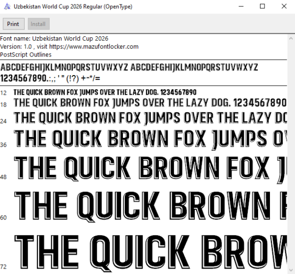 Uzbekistan World Cup 2026 Font Vector – Epic White Wolves Masterpiece
