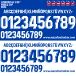 Uzbekistan World Cup 2026 Font Vector – Epic White Wolves Masterpiece