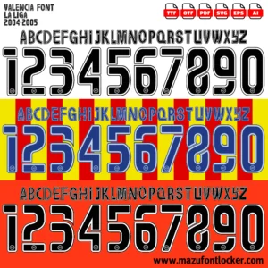 Valencia 2004-2005 Font Vector – Epic Los Che Masterpiece