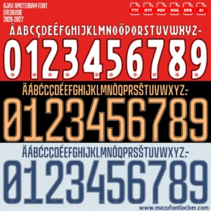 Ajax Amsterdam 2026-2027 Font Vector – Stunning Godenzonen Legacy Typeface