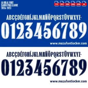Al-Hilal 2026-2027 Font Vector – Epic Al-Zaeem Blue Wave Masterpiece