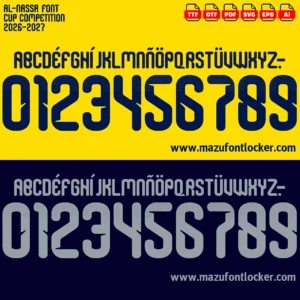 Al-Nassr 2026-2027 Font Vector – Epic Yellow Victory Masterpiece