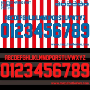 Atletico Madrid 2012-2013 Font Vector – Epic Rojiblancos Warriors Masterpiece