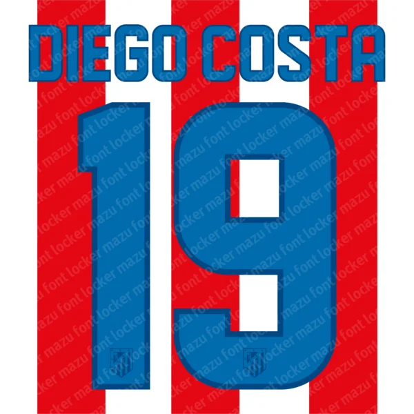 Atletico Madrid 2012-2013 Font Vector – Epic Rojiblancos Warriors Masterpiece