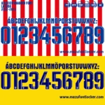 Atletico Madrid 2013-2014 Font Vector – Legendary Rojiblancos Warrior Masterpiece