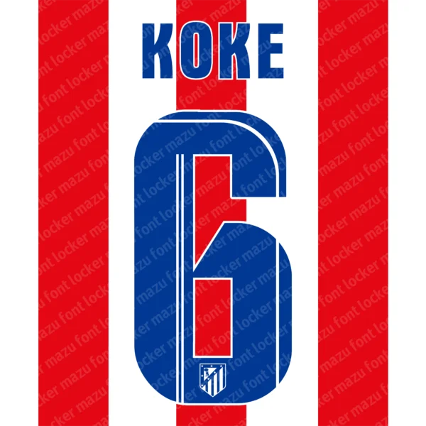 Atletico Madrid 2013-2014 Font Vector – Legendary Rojiblancos Warrior Masterpiece