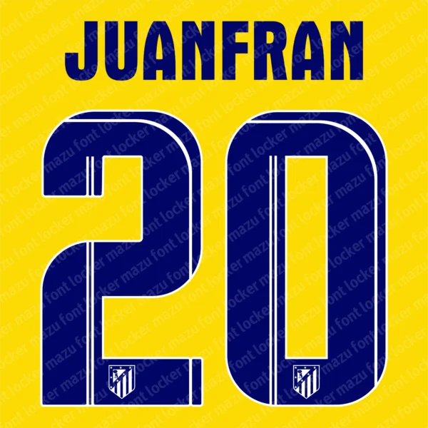 Atletico Madrid 2013-2014 Font Vector – Legendary Rojiblancos Warrior Masterpiece