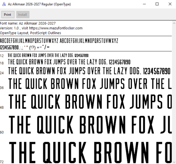 AZ Alkmaar 2026-2027 Font Vector – Stunning Cheeseheads Legacy Typeface