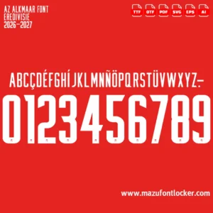 AZ Alkmaar 2026-2027 Font Vector – Stunning Cheeseheads Legacy Typeface