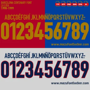 Barcelona Centenary 1998-1999 Font Vector – Legendary Blaugrana Masterpiece