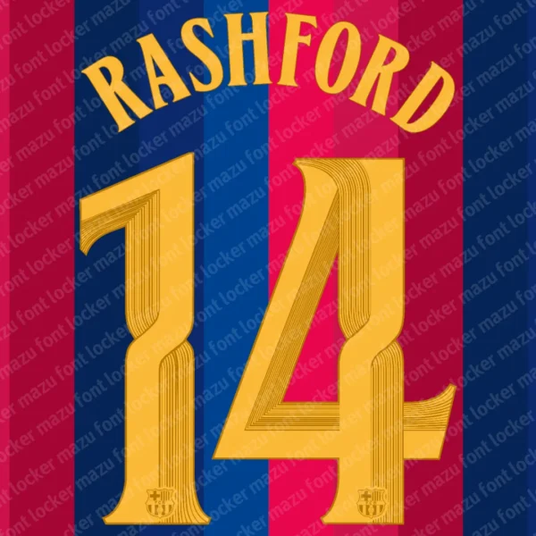 Barcelona UCL 2026-2027 Font Vector – Legendary Blaugrana Dominant Masterpiece