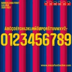 Barcelona La Liga 2026-2027 Font Vector – Stunning Blaugrana Champions Typeface