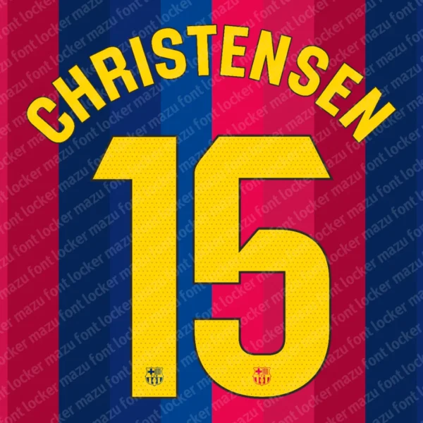Barcelona La Liga 2026-2027 Font Vector – Stunning Blaugrana Champions Typeface
