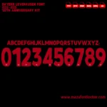 Bayer Leverkusen 2024-2025 120th Anniversary Font Vector – Stunning Werkself Legacy Masterpiece