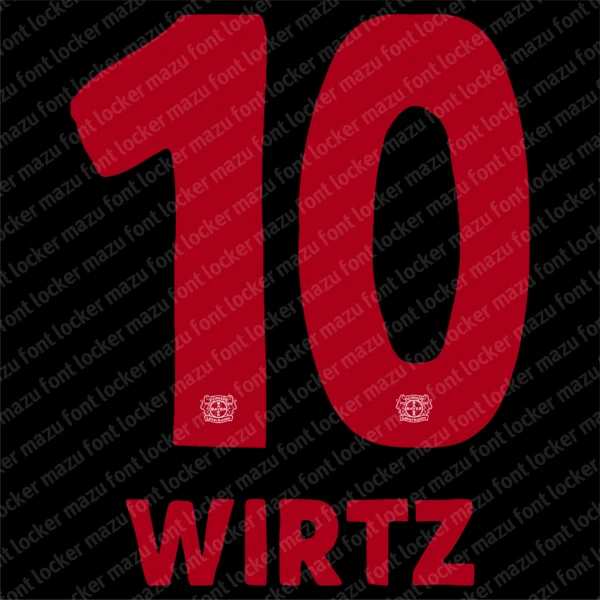 Bayer Leverkusen 2024-2025 120th Anniversary Font Vector – Stunning Werkself Legacy Masterpiece