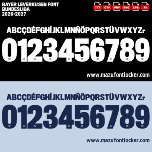Bayer Leverkusen 2026-2027 Font Vector – Stunning Werkself Champions Masterpiece