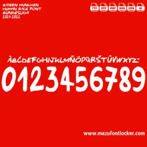 Bayern Munich Human Race 2021 Font Vector – Epic Red Powerhouse Masterpiece