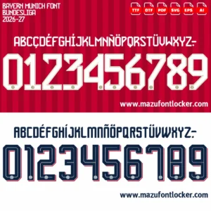 Bayern Munich 2026-2027 Font Vector – Epic Die Roten Bavarian Glory Masterpiece