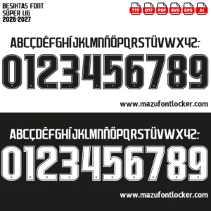 Besiktas 2026-2027 Font Vector – Epic Black Eagles Fierce Dominance Masterpiece