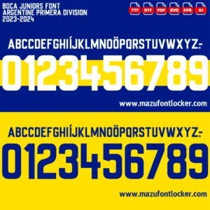 Boca Juniors 2023-2024 Font Vector – Stunning Xeneize Championship Typeface
