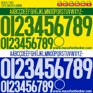 Brazil Copa America 2004 Font Vector – Stunning Seleção Canarinho Legacy Masterpiece