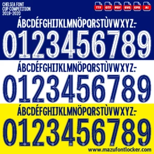 Chelsea 2019-2022 Font Vector – Legendary Blues Royal Masterpiece